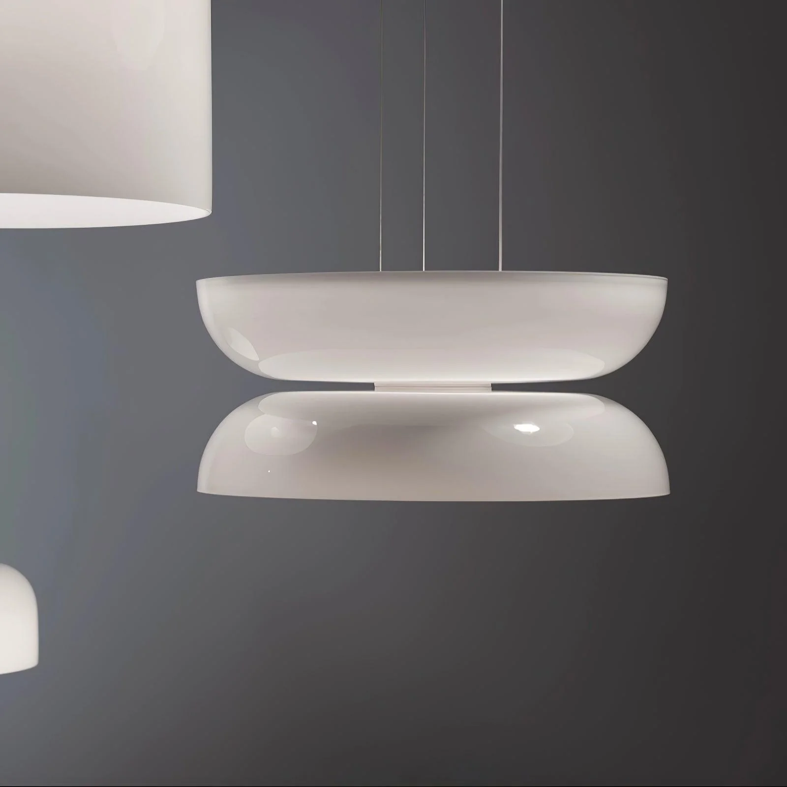 Подвесной светильник Totem Led - ∅33см x 36см, белый, теплый свет