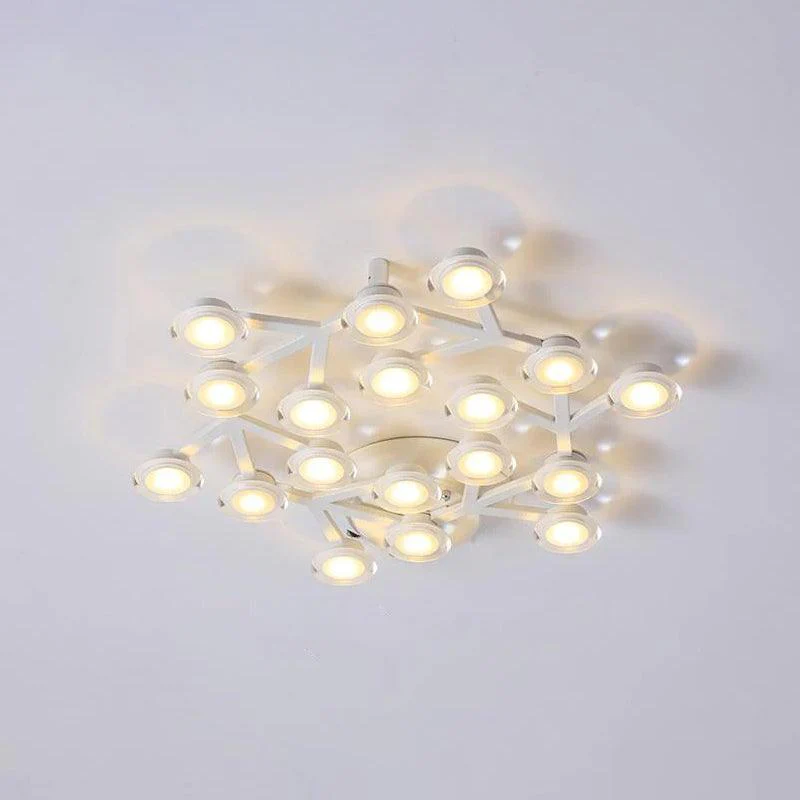 Потолочный светильник LED Net - 37 источников света 145см x 73см, черный, холодный свет