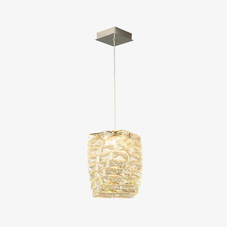 Подвесной светильник Leuchten Crystal - ∅22см x 25см, прозрачный, холодный свет