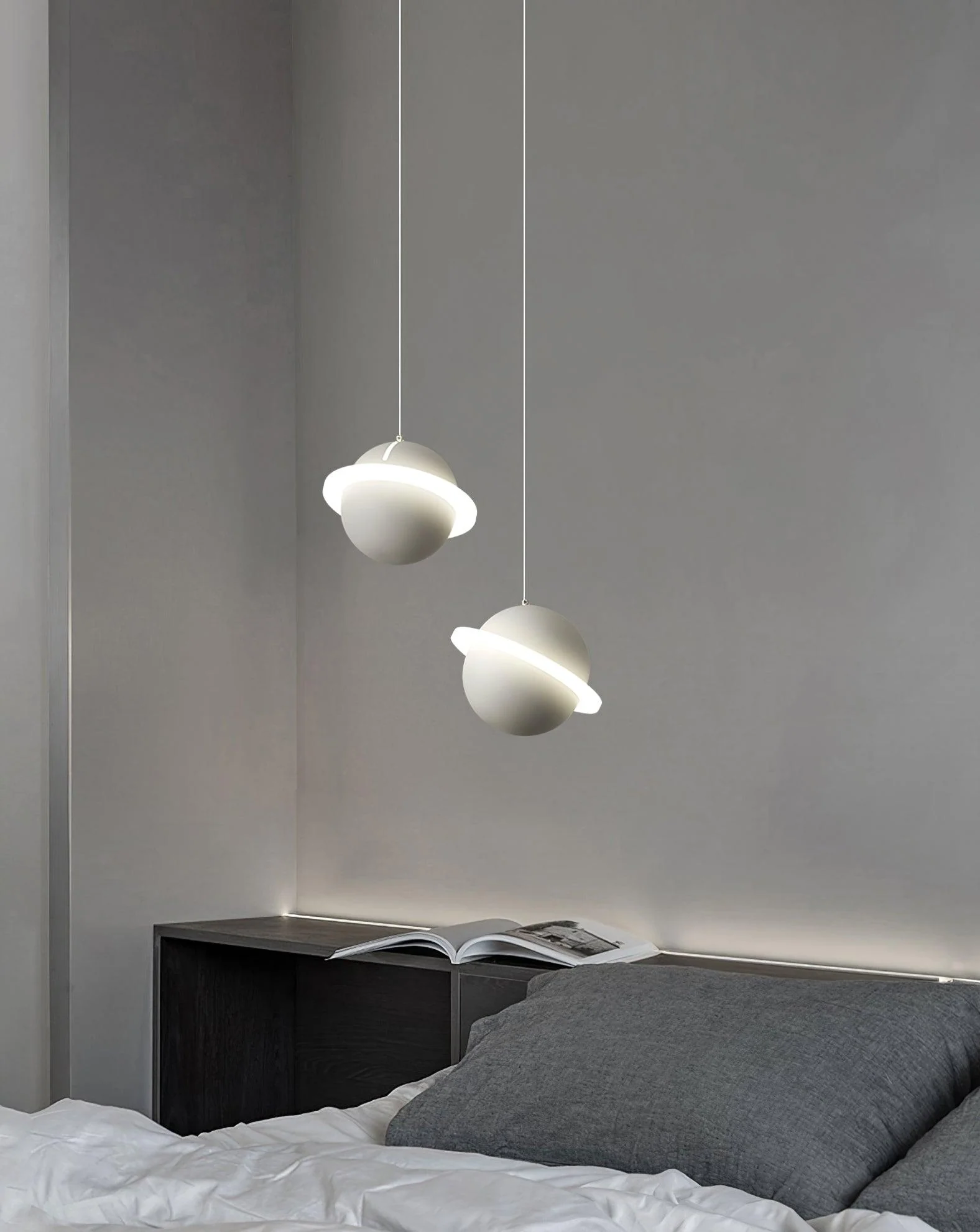 Подвесной светильник Jupiter Ring - ∅25см, белый, холодный свет