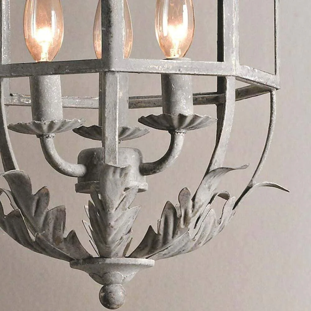 Люстра Lustre Retro Cage - ∅28см x 45см, серый