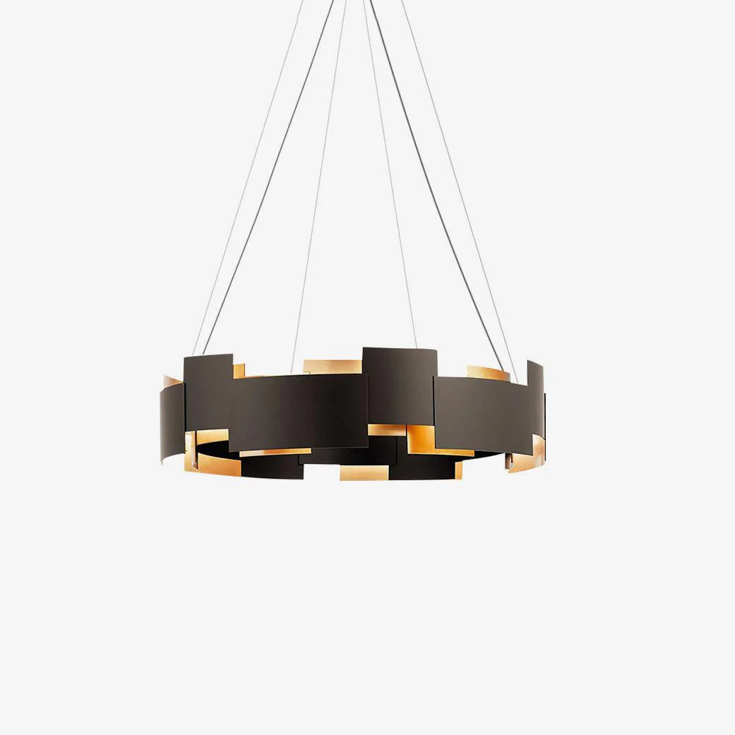 Люстра Kichler Oval - ∅60см x 75см, черный, золотой
