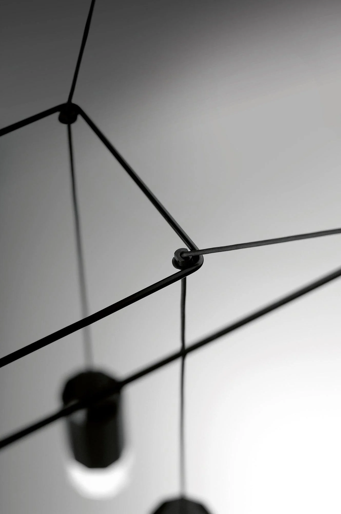 Подвесной светильник Geometric Lines - 6 подвесов ∅55см х 200см, черный