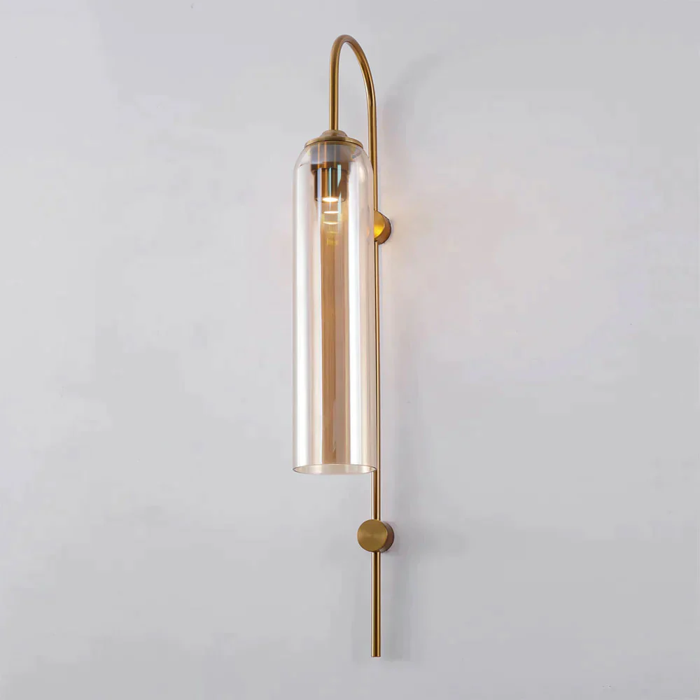 Настенный светильник Modern Glass - 19см x 80см, золотой, прозрачный