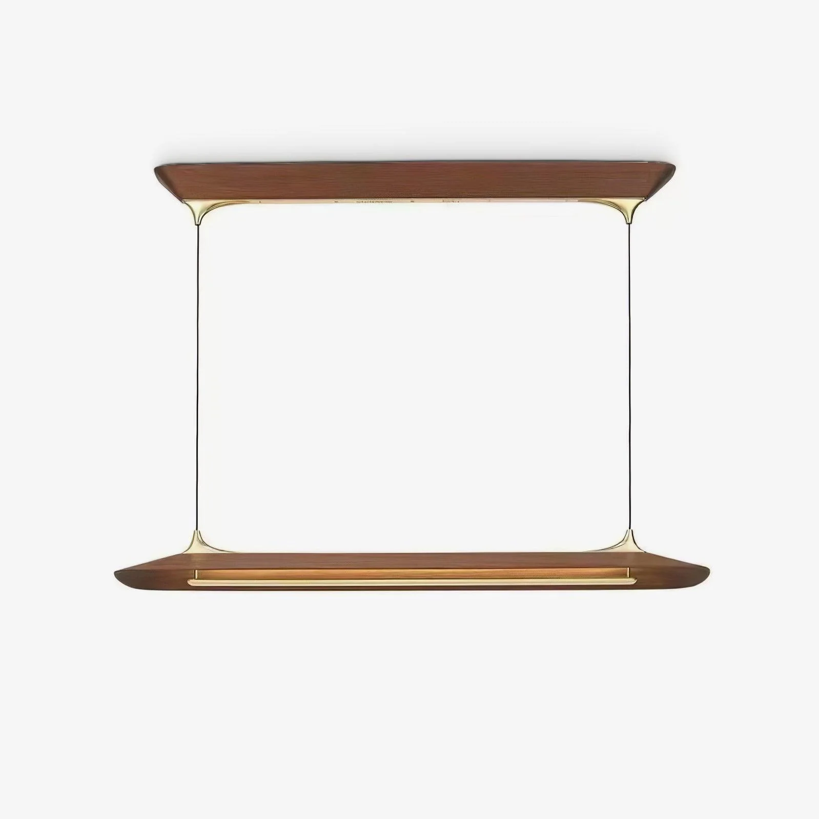 Люстра Mernoe Wooden - ∅120см x 150см, орех, латунь, теплый свет