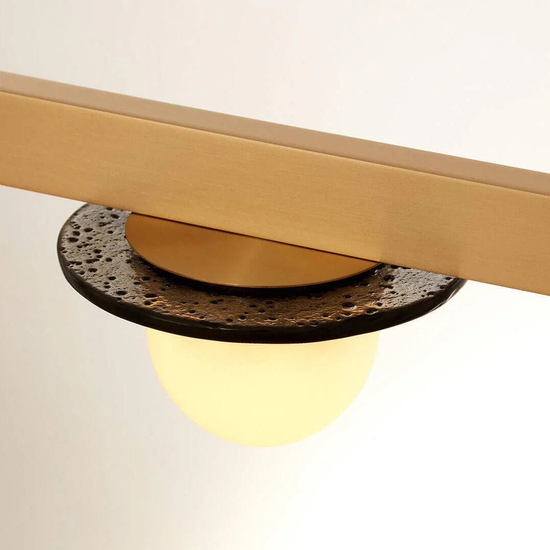 Люстра Modulo Horizontal - 138см x 88см x 80см, золотой, холодный свет