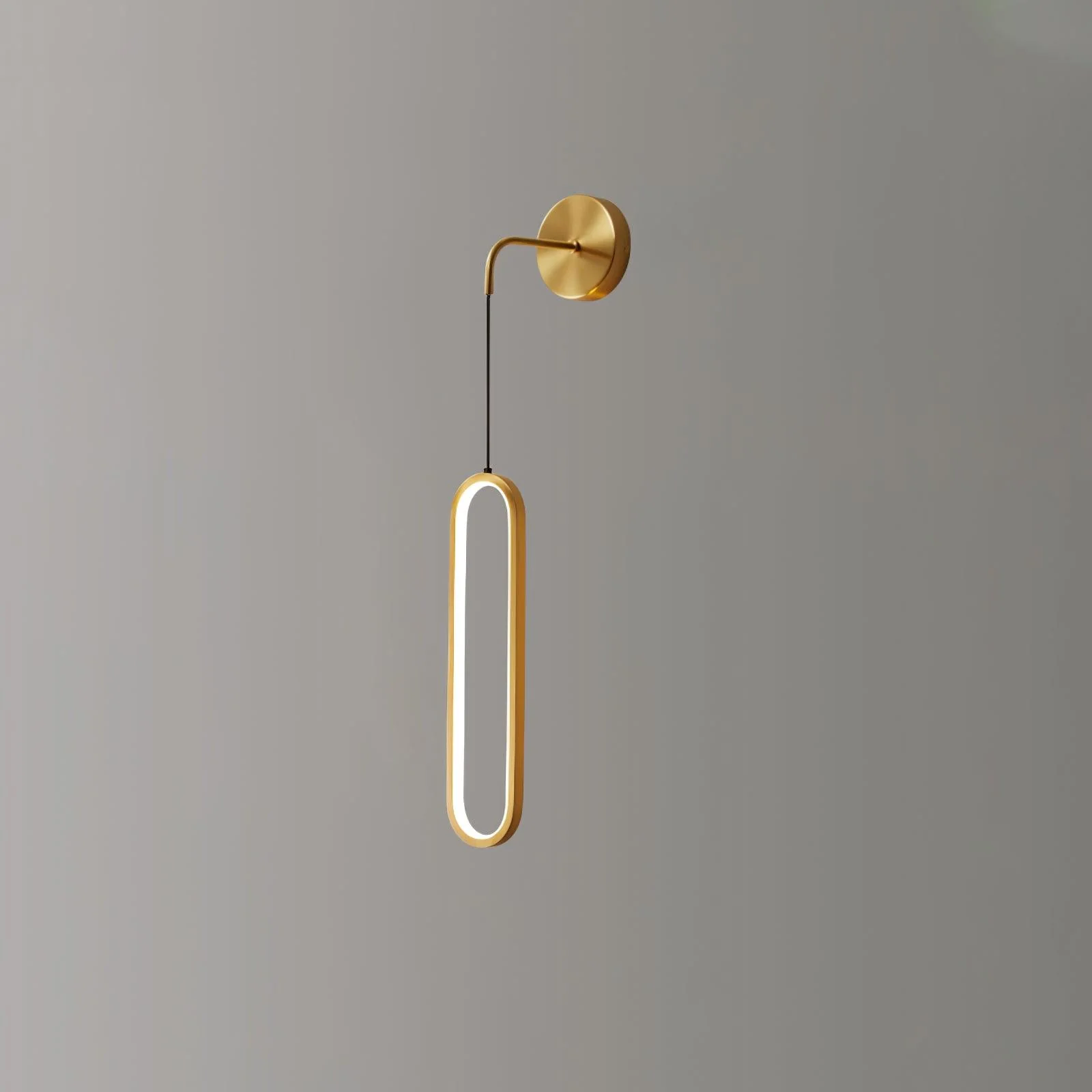 Настенный светильник Oval LED Brass - ∅9см x 68см, золотой, 3000-6500К