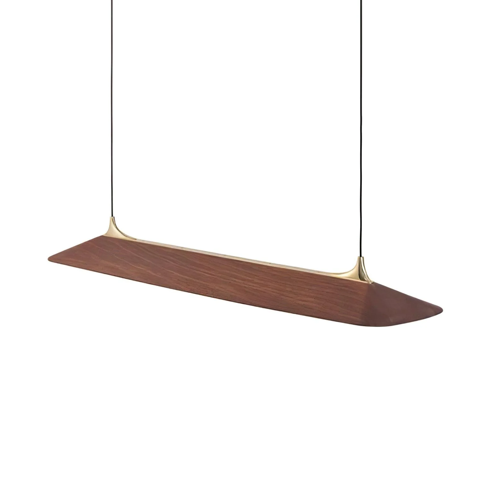 Люстра Mernoe Wooden - ∅120см x 150см, орех, латунь, теплый свет
