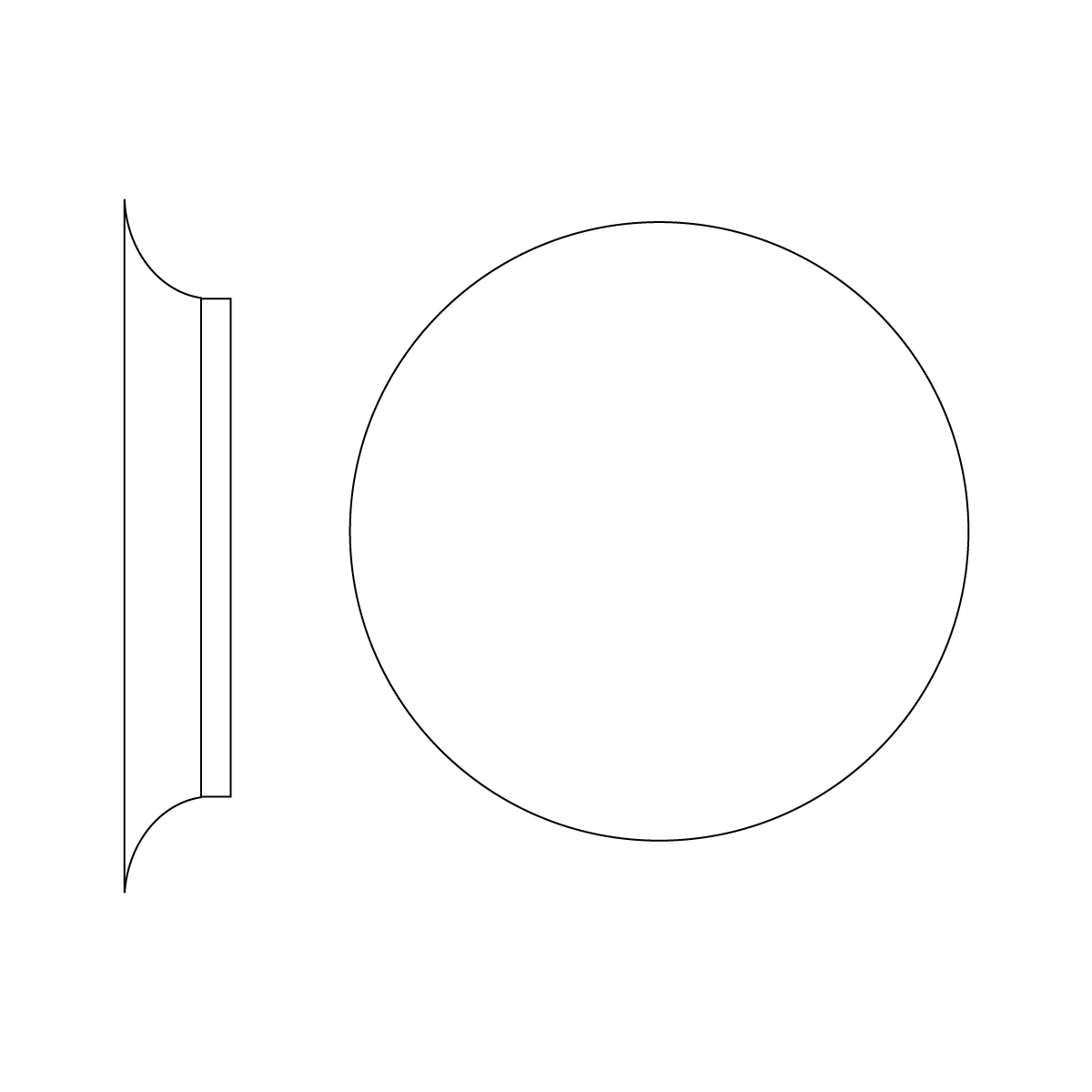 Geometric Disc Wall Lamp - Dia 28cm x H5cm set of 2 / White / Warm white