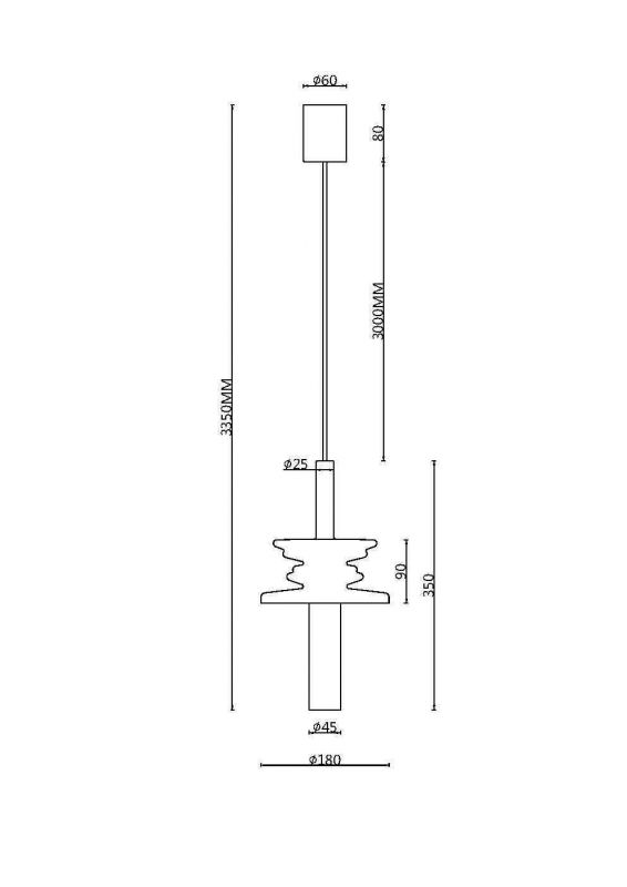Подвесной светильник Maytoni Sound Wave MOD255PL-01B4