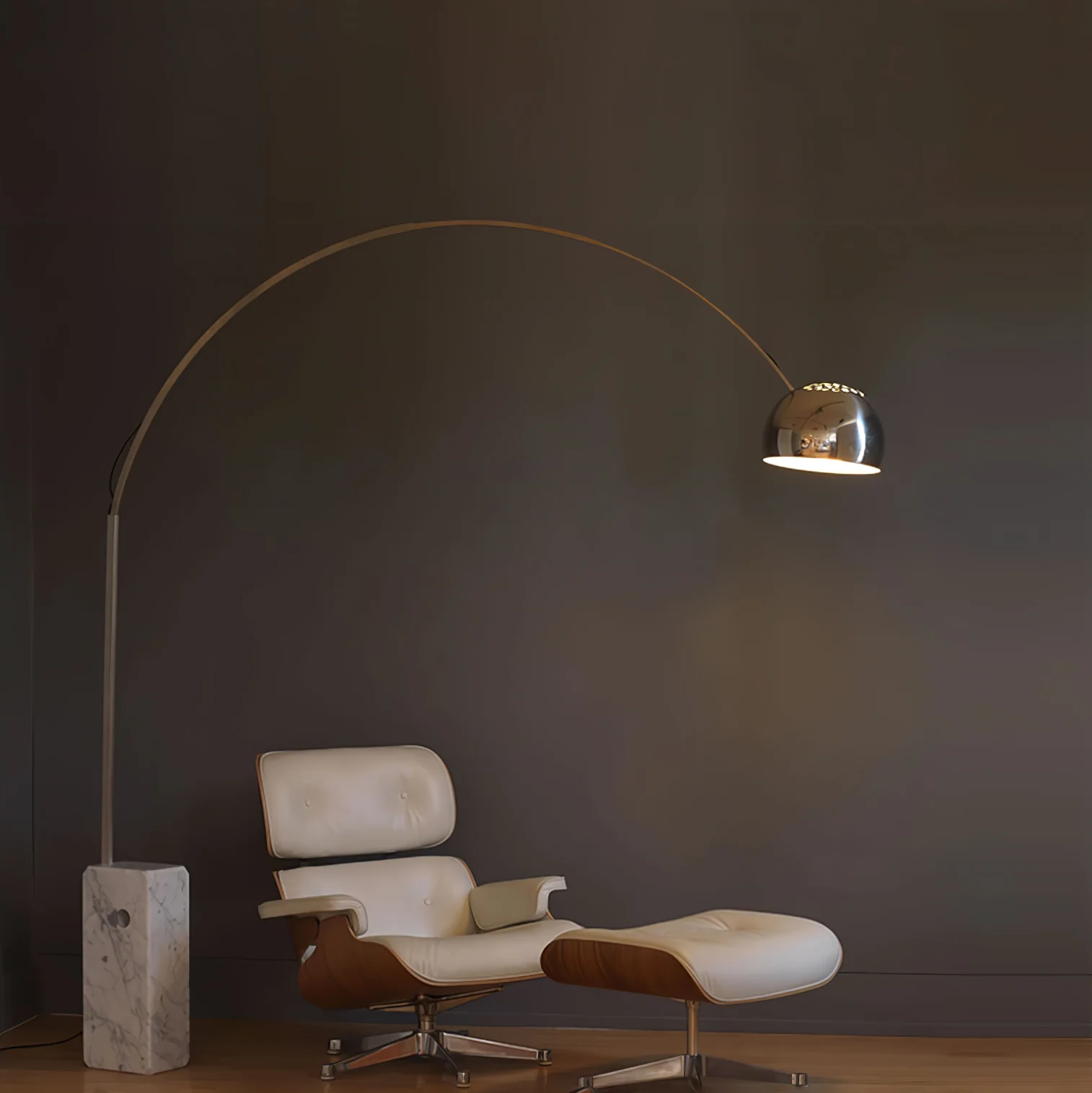 Arcadia Luxe Floor Lamp - W 66.9″ x H 74.8″/ W 170cm x H 190cm / Square Tube / AU plug