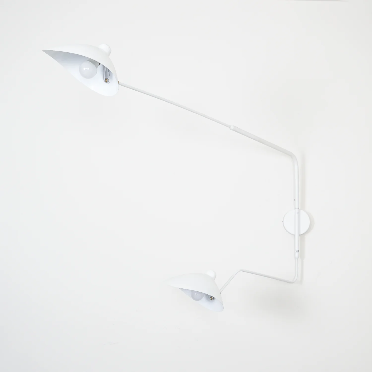 Serge Mouille Wall Sconce - L 47.2″ x H 15.8″ / L 120cm x H 40cm Set of 2 / White