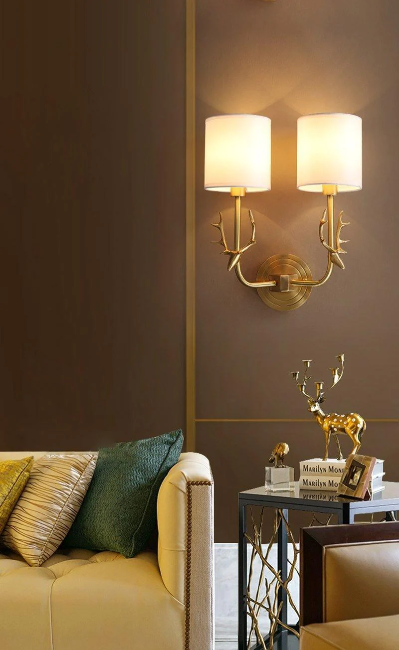 Настенный светильник Brass Deer Head - ∅28см x 39см, латунь