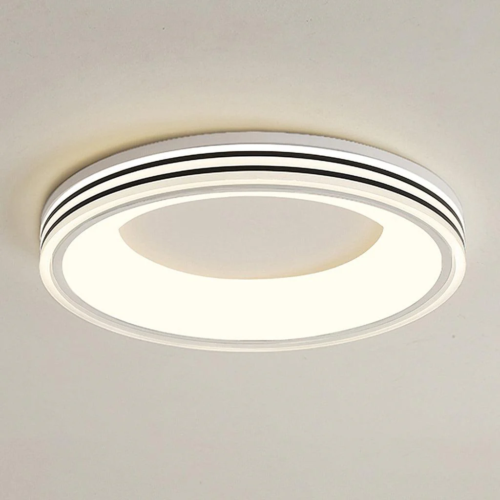 Потолочный светильник Round Shape Flush - модель B ∅50см x 8см, черный, холодный свет