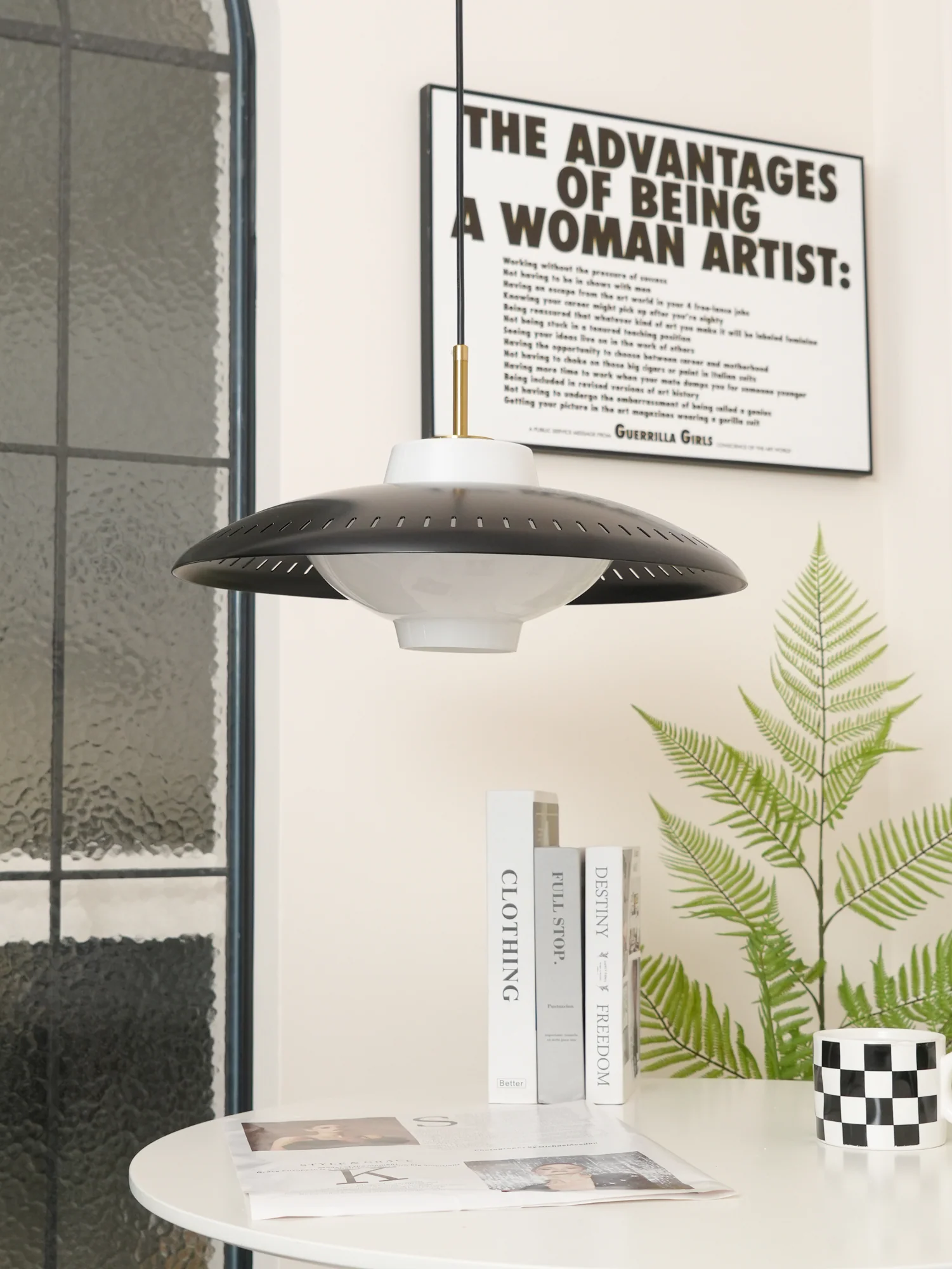 Подвесной светильник Alien Frisbee - ∅45см x 23см, белый