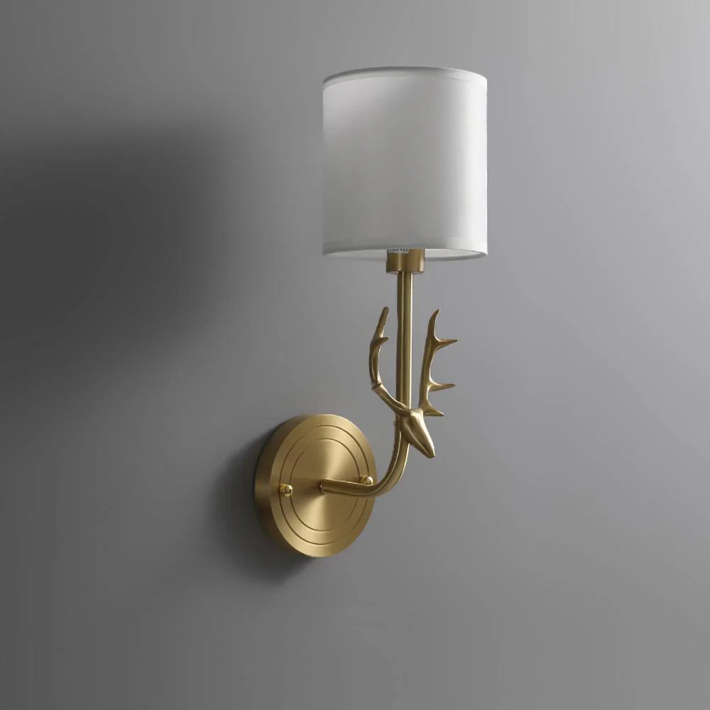 Настенный светильник Brass Deer Head - ∅28см x 39см, латунь
