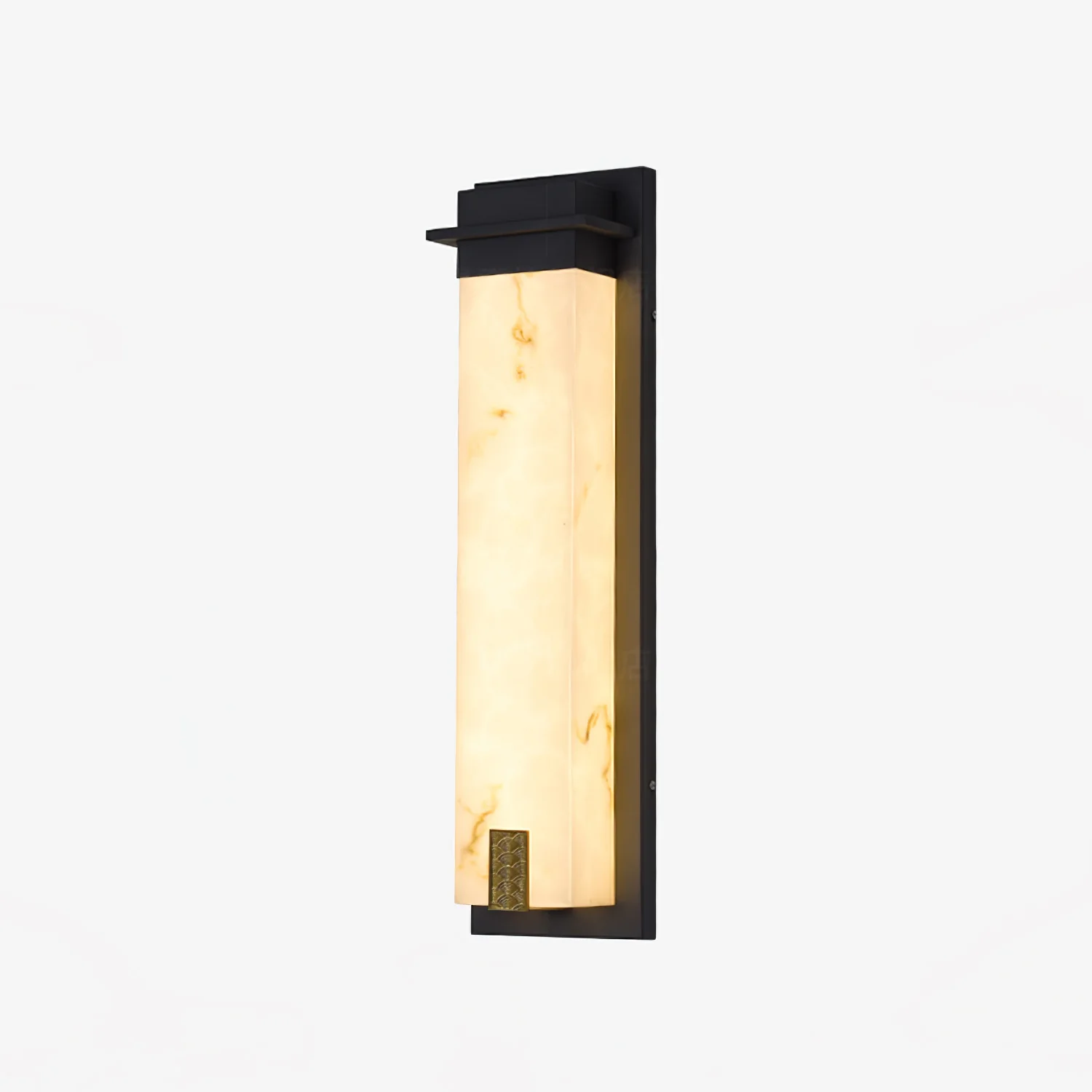 Delaney Outdoor Wall Light - Model A L 6.3″ x W 4.3″ x H 19.7″ Set of 2 / Black & White / Warm Light