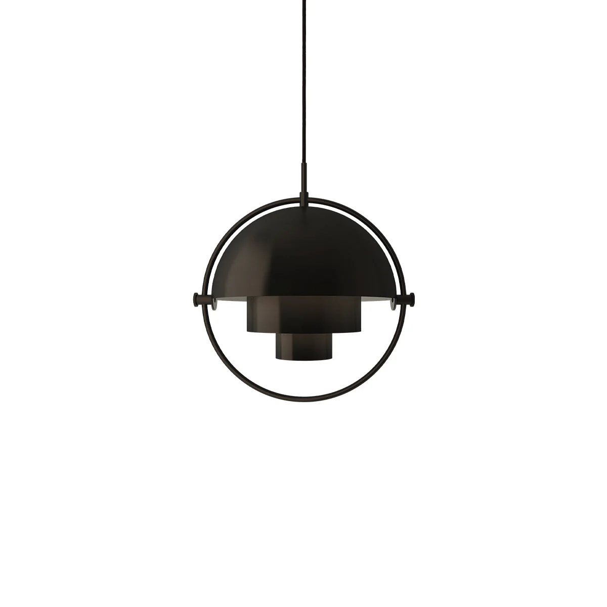 Подвесной светильник Deformed Ball - ∅38см x 38см, хром, белый