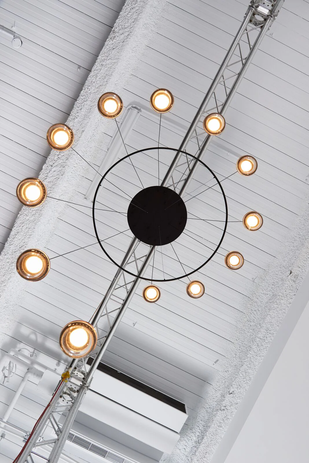 Подвесной светильник Restaurant Art LED - 5 плафонов ∅70см x 200см, розовое золото, теплый свет