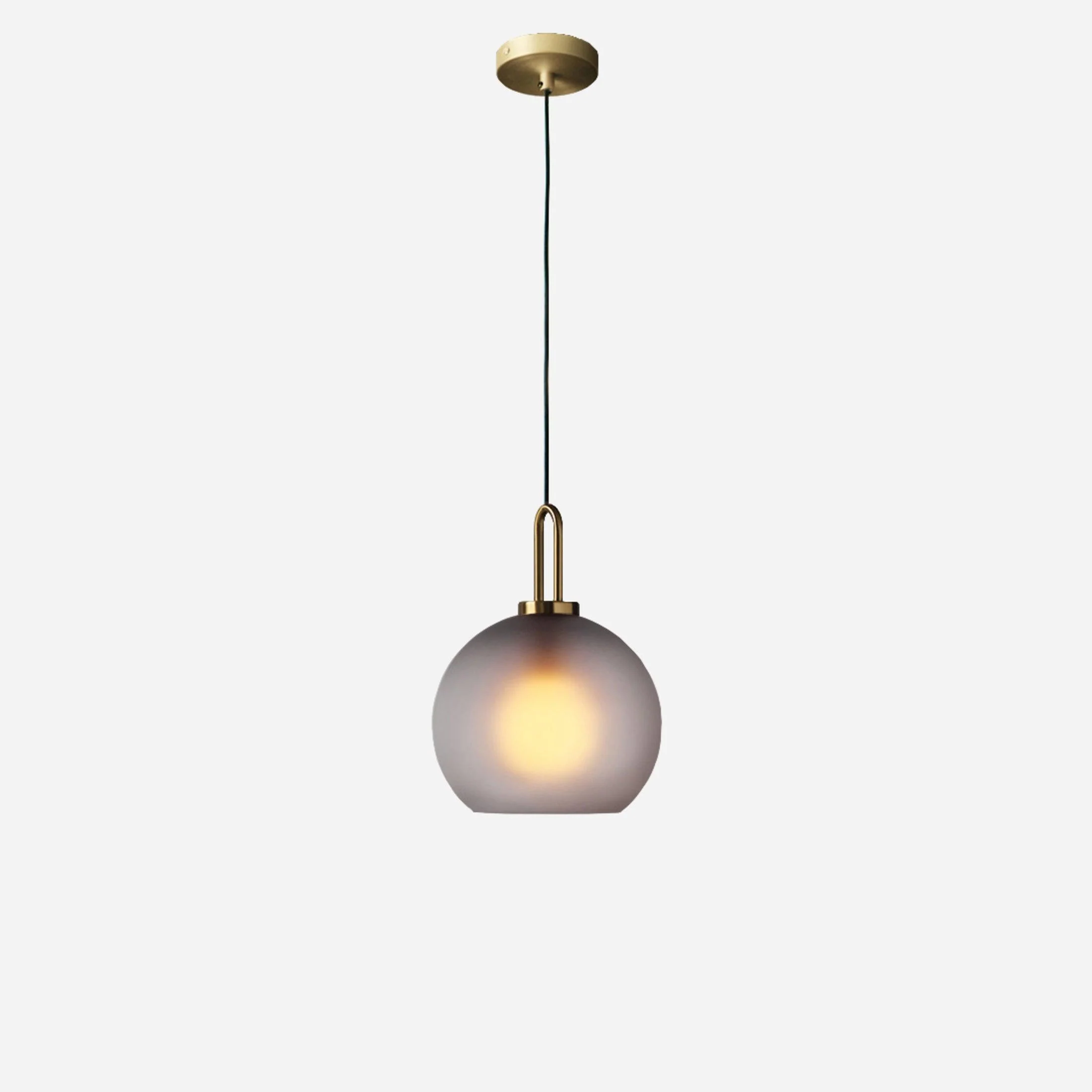 Подвесной светильник Pendulum Glass - ∅20см х 30см, матовый дымчато-серый