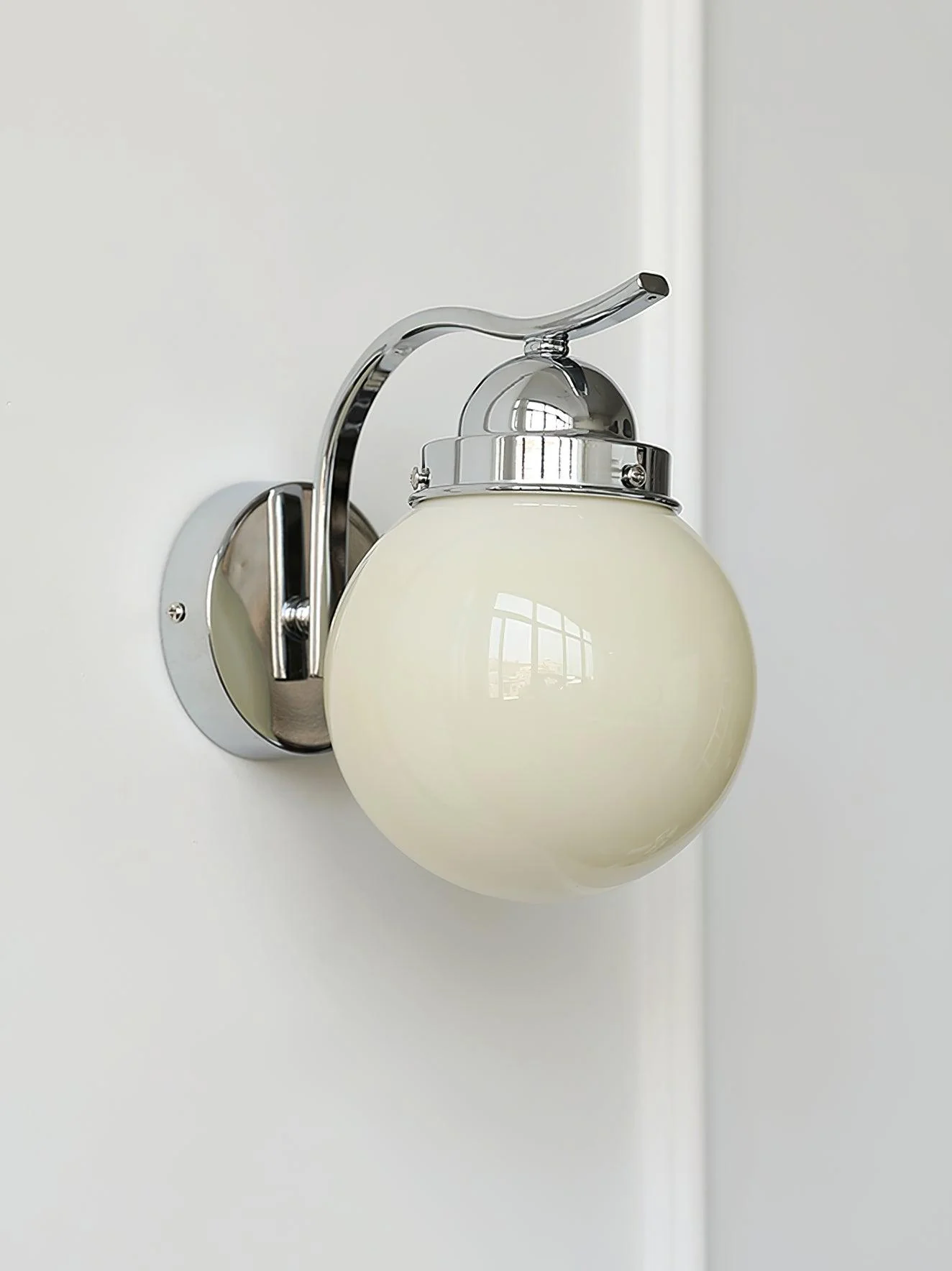 Ryttenberg Wall Lamp - Set of 2 / Chrome+Beige