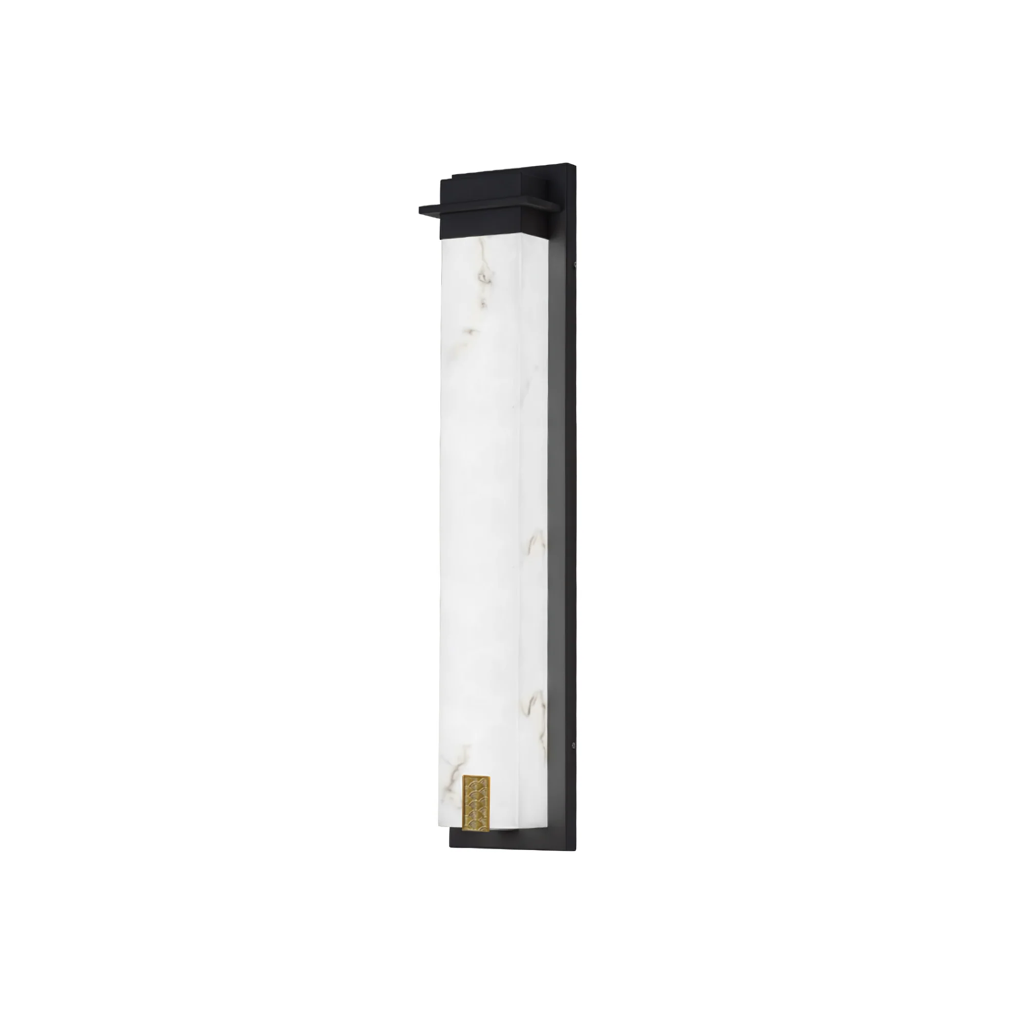 Delaney Outdoor Wall Light - Model A L 6.3″ x W 4.3″ x H 19.7″ Set of 2 / Black & White / Warm Light