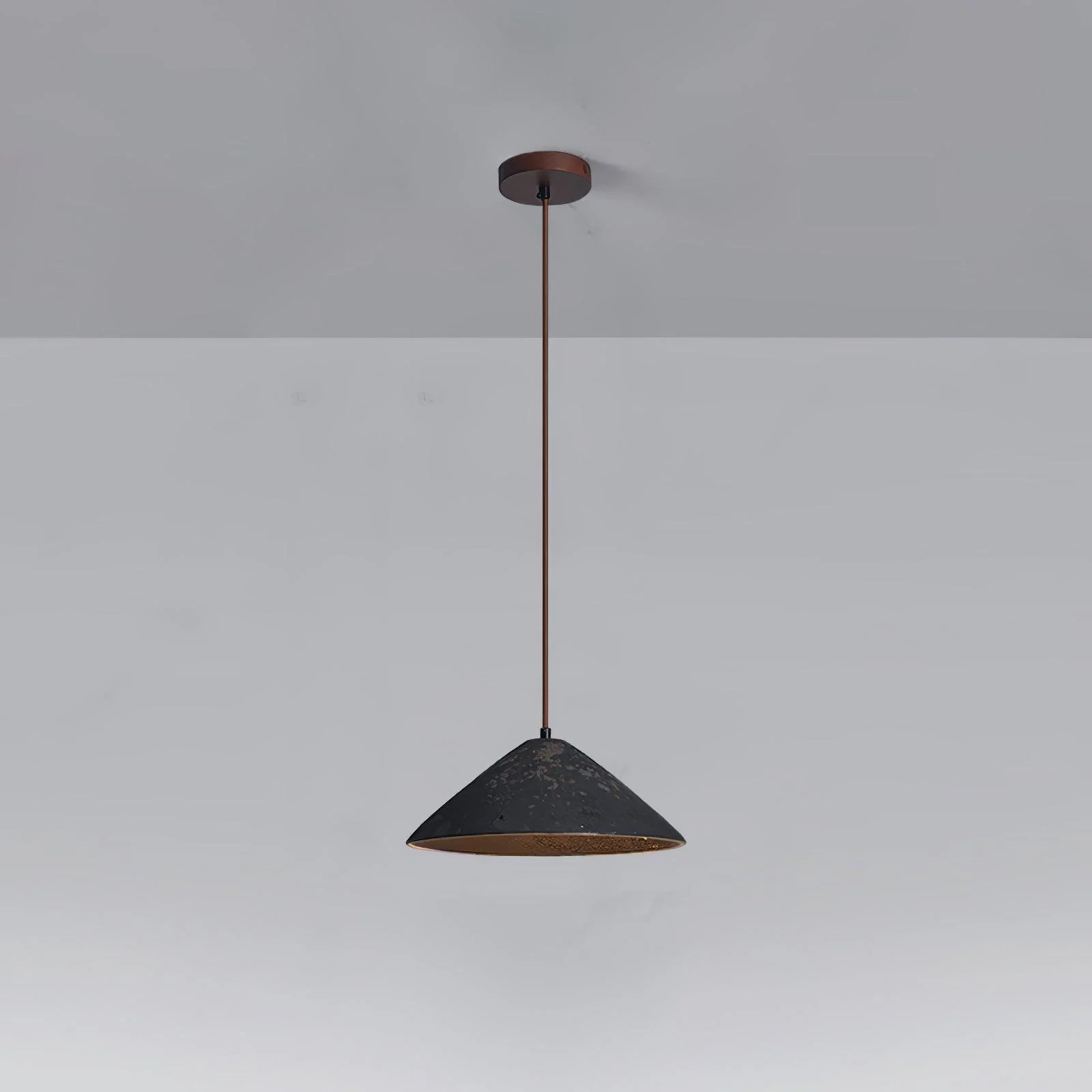 Подвесной светильник Ceramic Whisper - ∅30см x 28см, белый, темное дерево