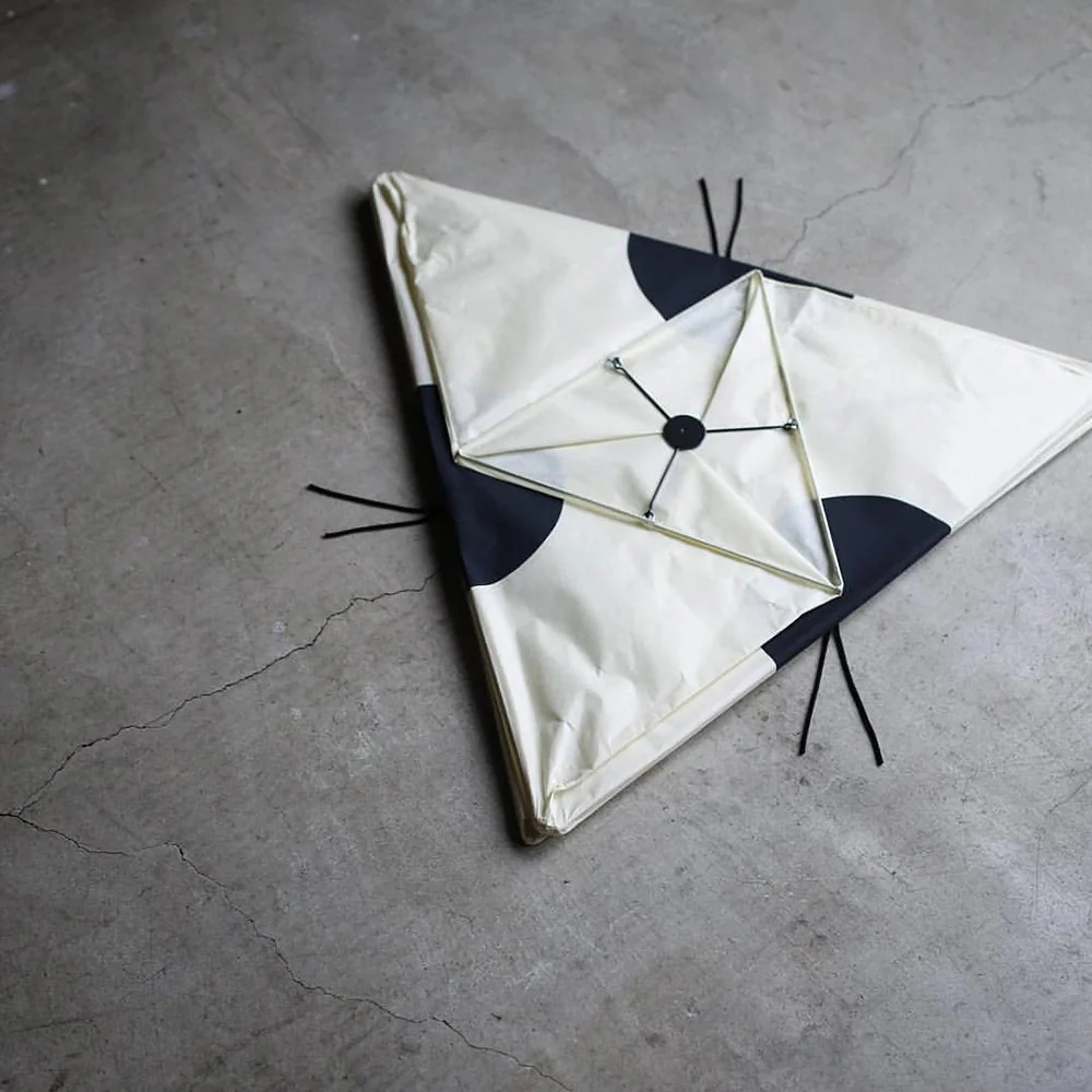 Торшер Origami Lantern - ∅56см x 34см, черный, белый