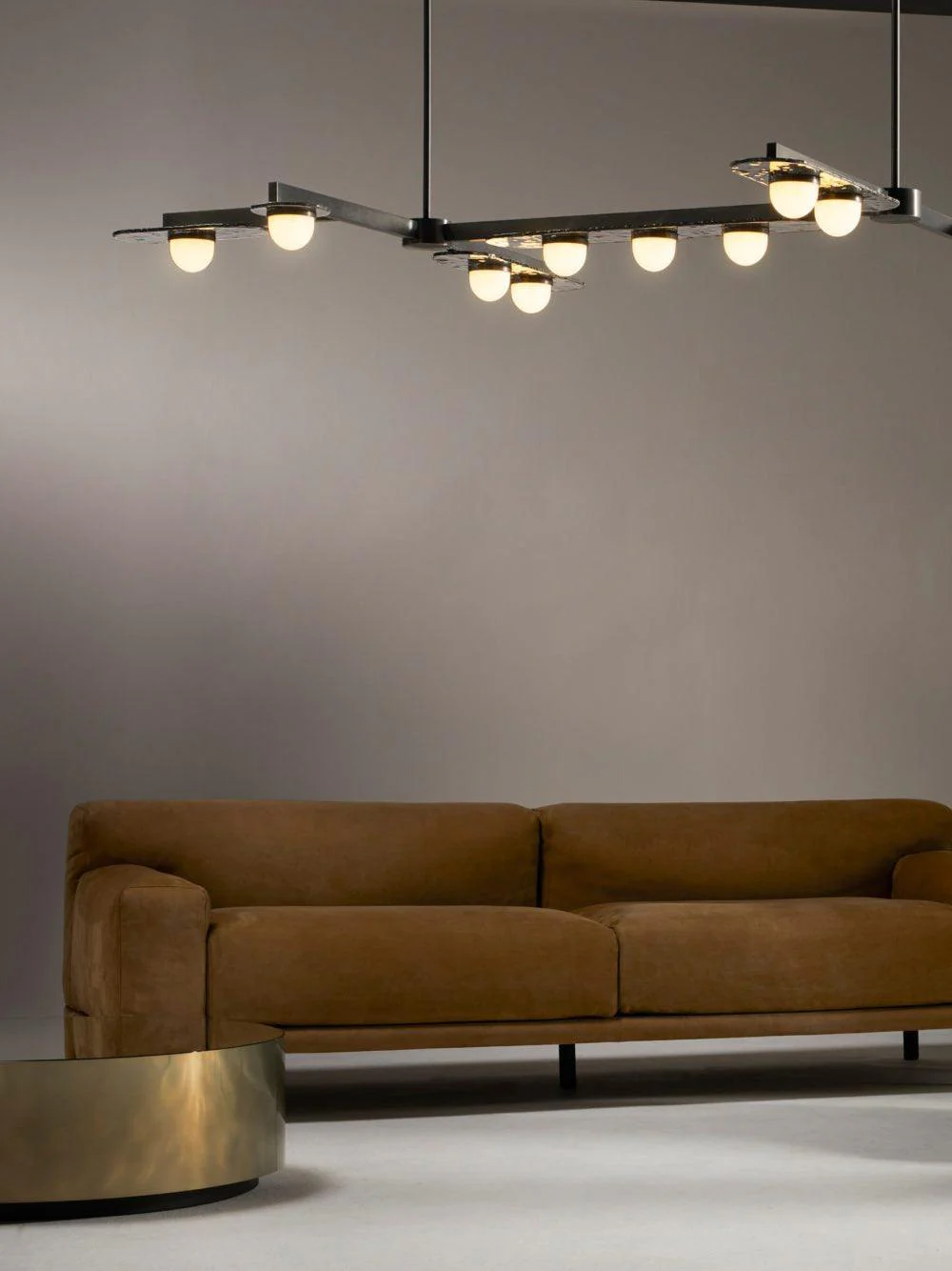Люстра Modulo Horizontal - 138см x 88см x 80см, золотой, холодный свет