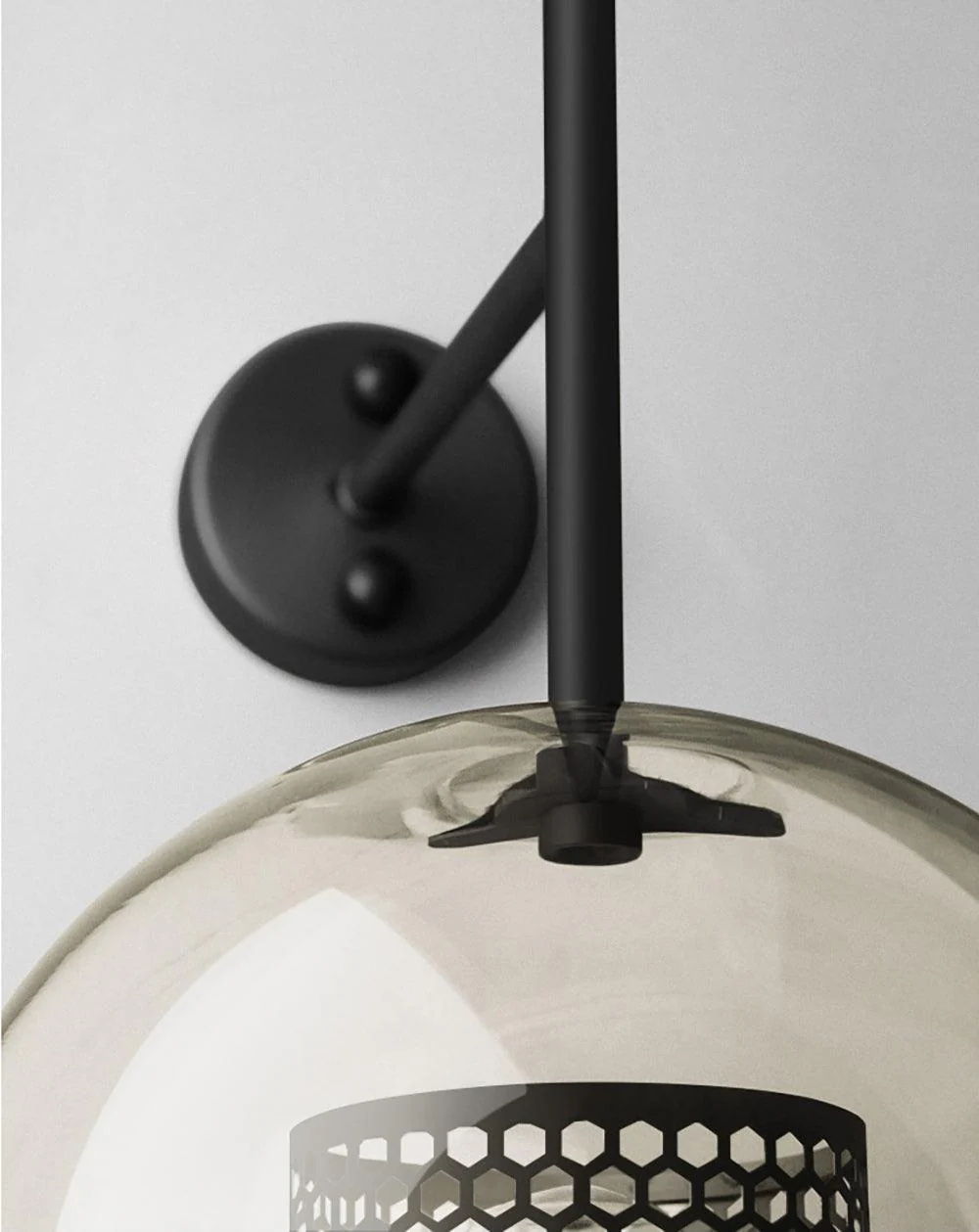 Настенный светильник Chiswick Glass - ∅13см x 67см, серебряный, стекло, 2 шт