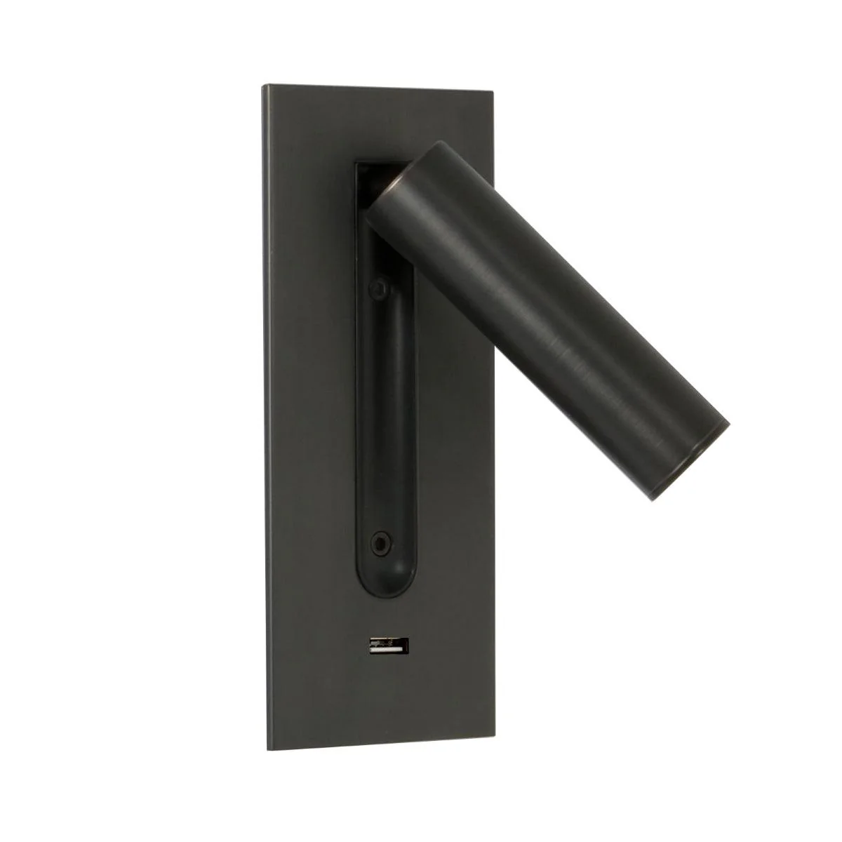 Настенный светильник Black Bedside USB - ∅8см x 18см, черный
