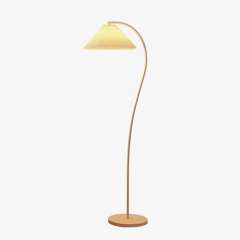 Crescini Pleated Floor Lamp - ∅ 11.8″ x H 59.8″/ Dia 30cm x H 152cm / Green & Light yellow / US plug