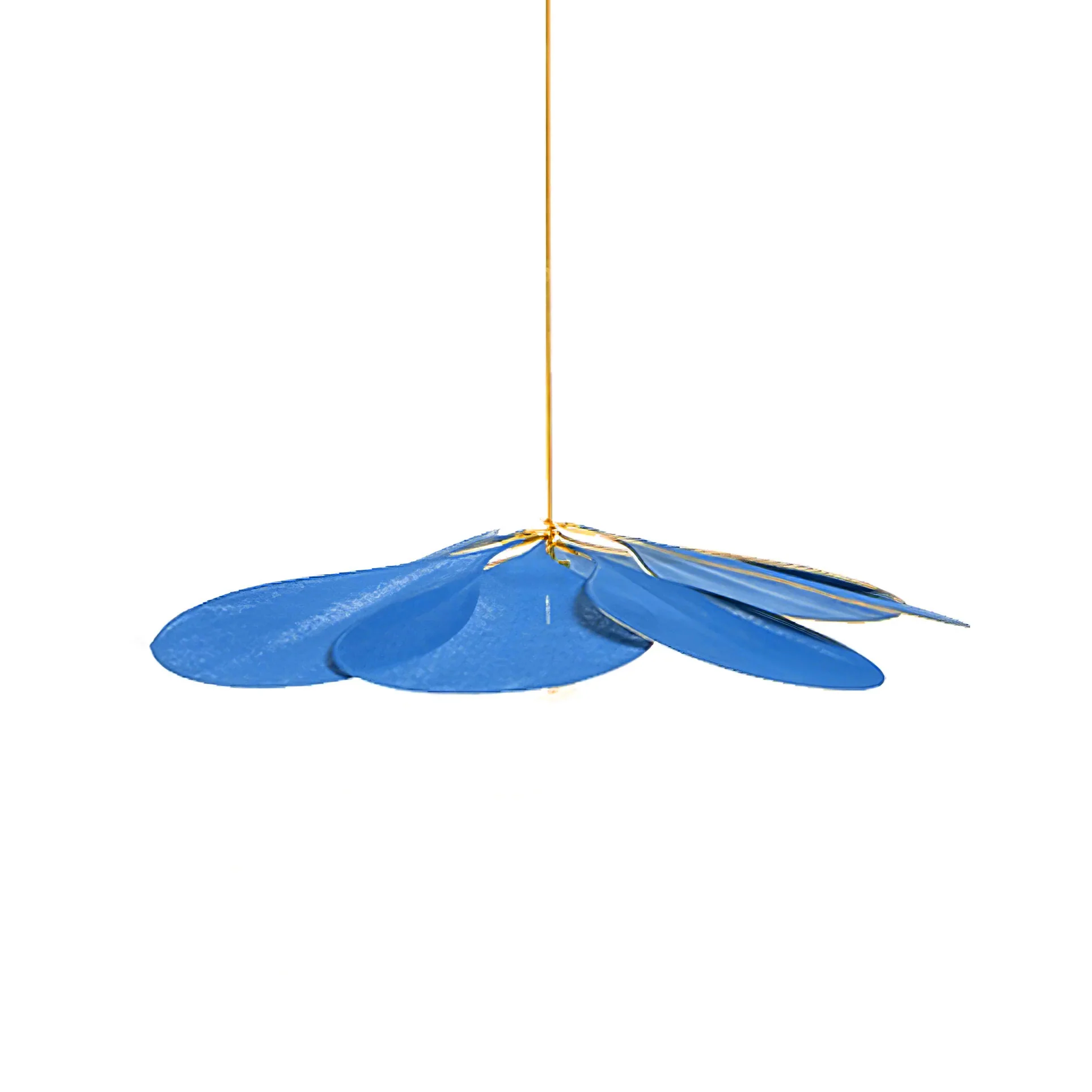 Подвесной светильник Precieuse Petals - ∅80см x 30см, винный красный, золотой, модель 11
