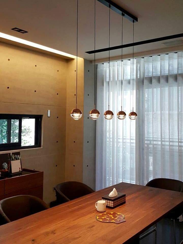 Подвесной светильник Restaurant Art LED - 5 плафонов ∅70см x 200см, розовое золото, теплый свет