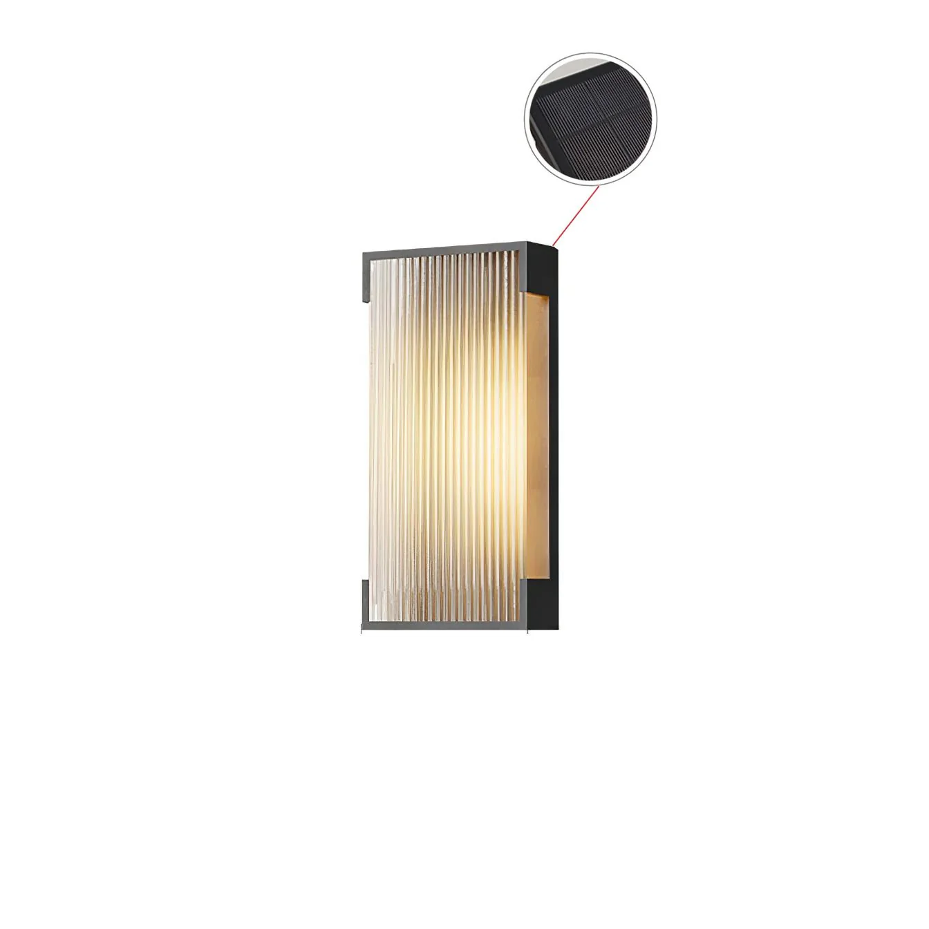 Уличный светильник Rectangular Solar - 15см x 35см x 5см, теплый свет