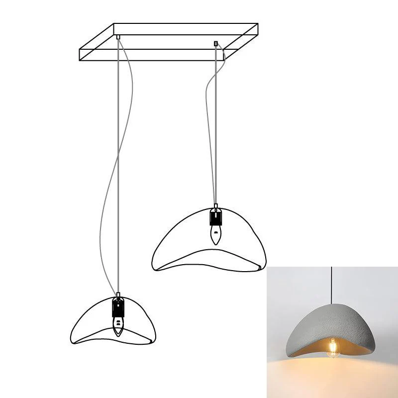 Люстра Khmara Halia Combination A - ∅40см x 22см + ∅60см x 33см, серый, длинное крепление