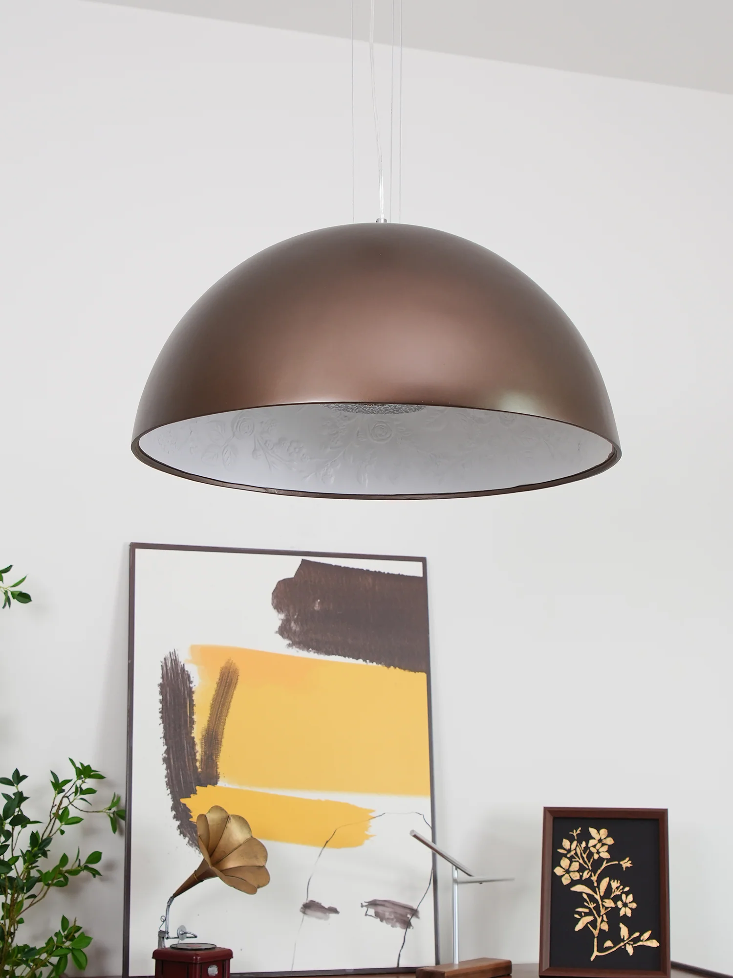 Подвесной светильник Hemisfera Suspension - ∅90см x 45см, ржаво-коричневый