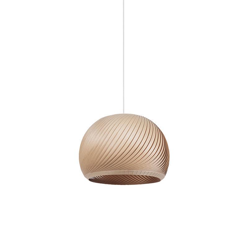 Подвесной светильник Aurora Whorl Wood - 1 подвес ∅40см x 35см, темное дерево, нейтральный свет