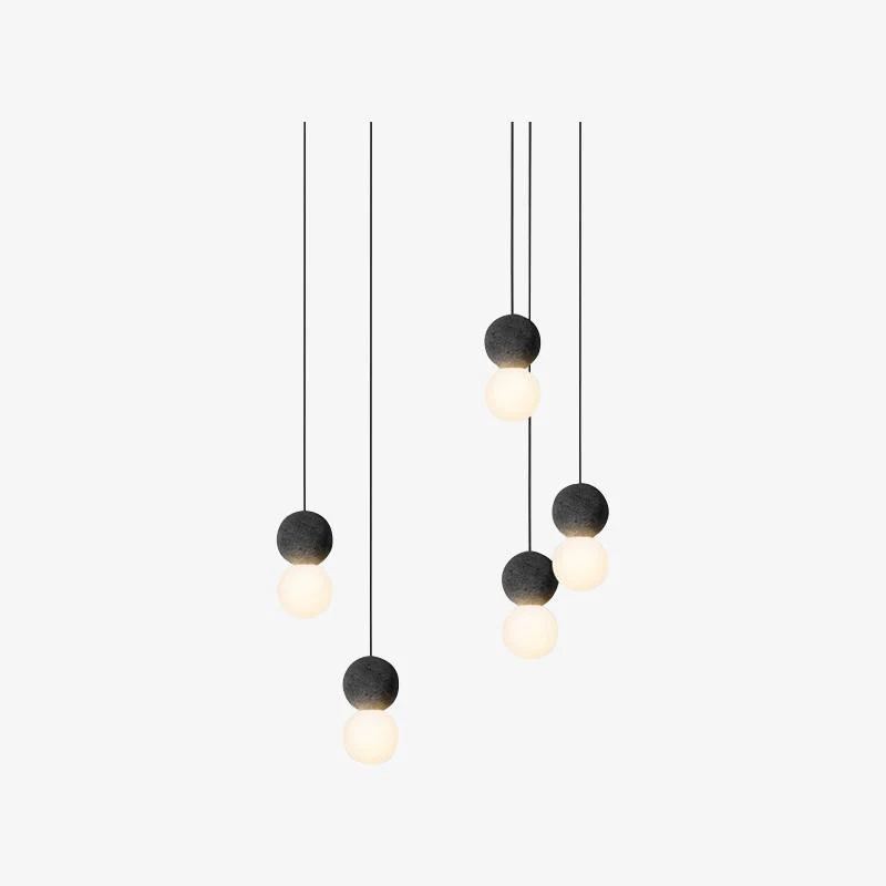 Подвесной светильник Origo - ∅10см x 20см, черный, белый