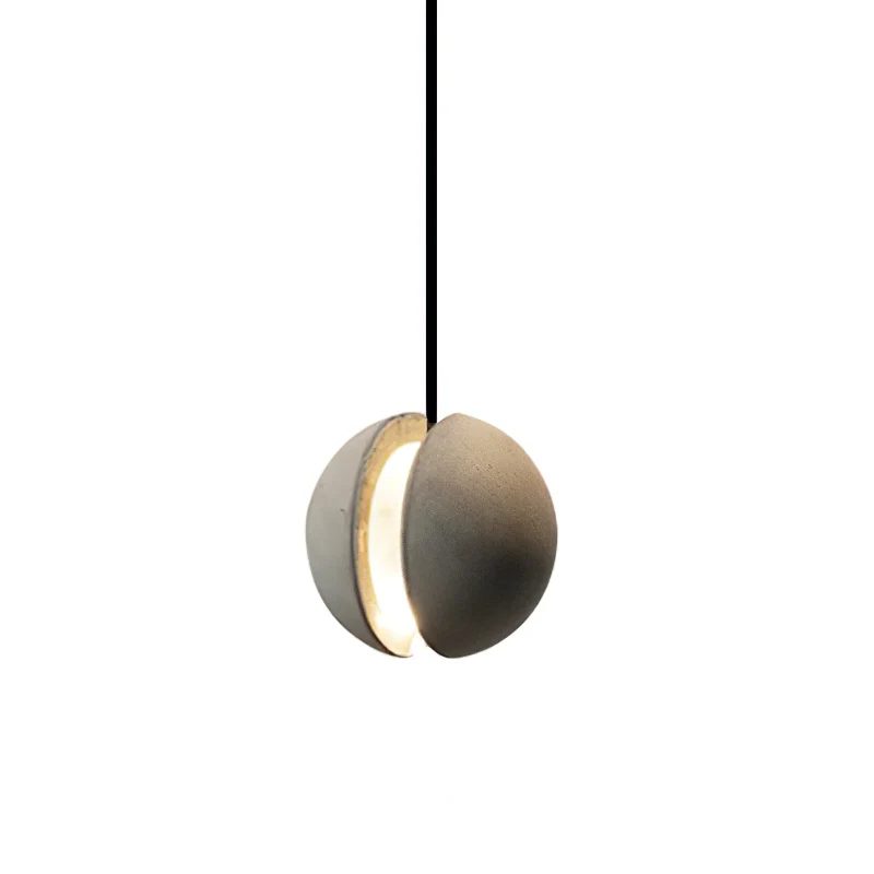Подвесной светильник Moon Concrete - 2 плафона ∅24см x 150см, серый