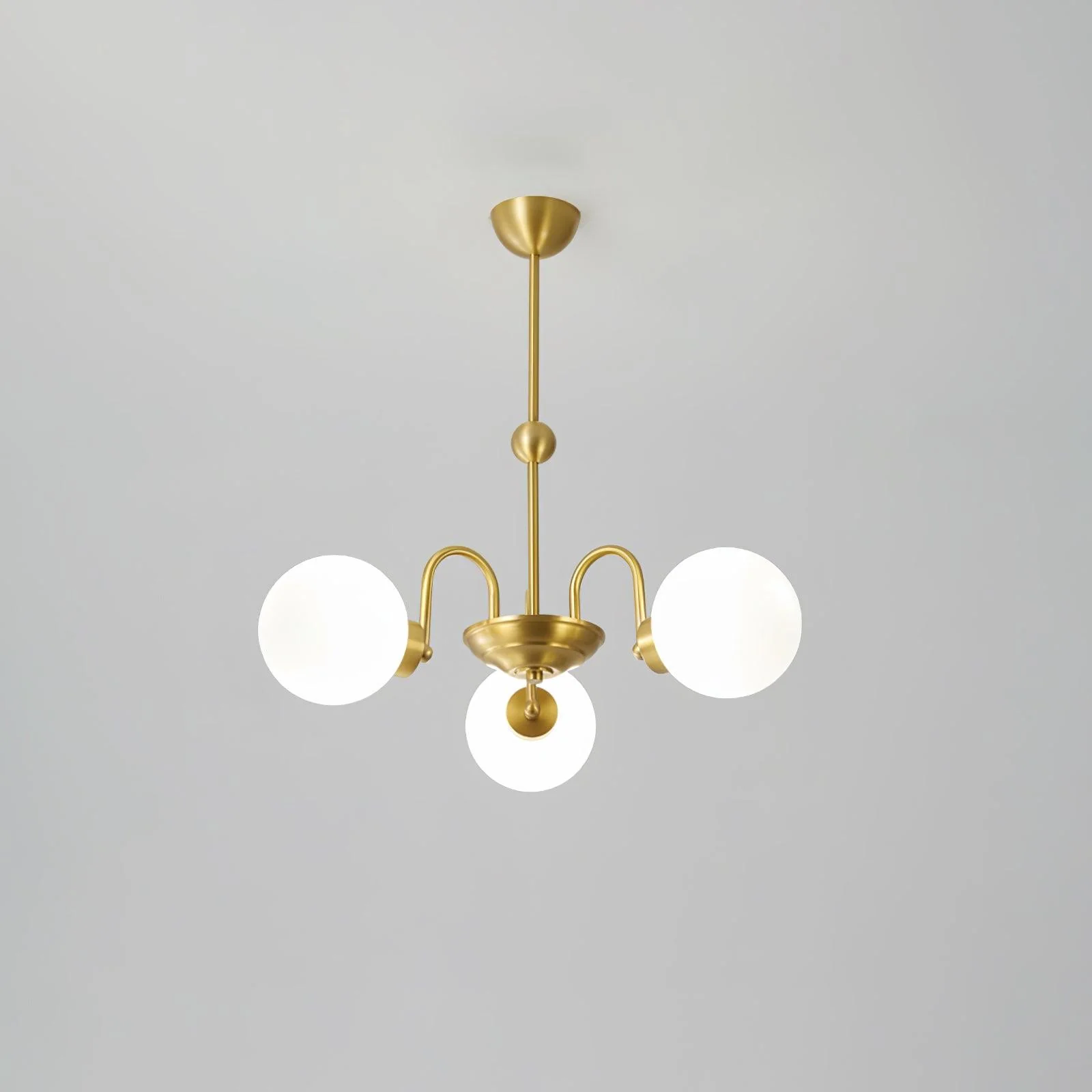 Люстра Yisu Brass - 6 плафонов ∅70см x 63см, латунь, белый