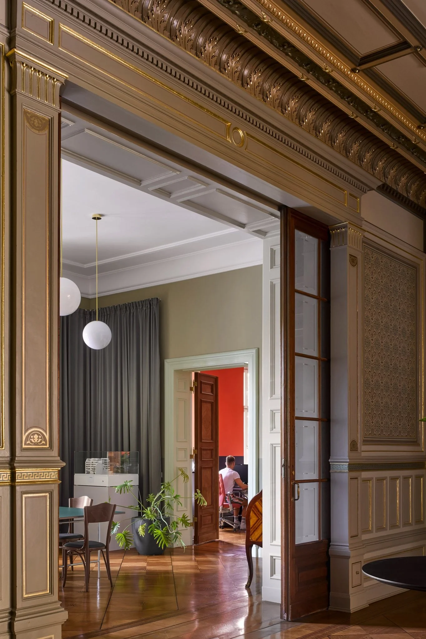 Подвесной светильник Brass Architectural Collection - ∅20см х 150см, черный