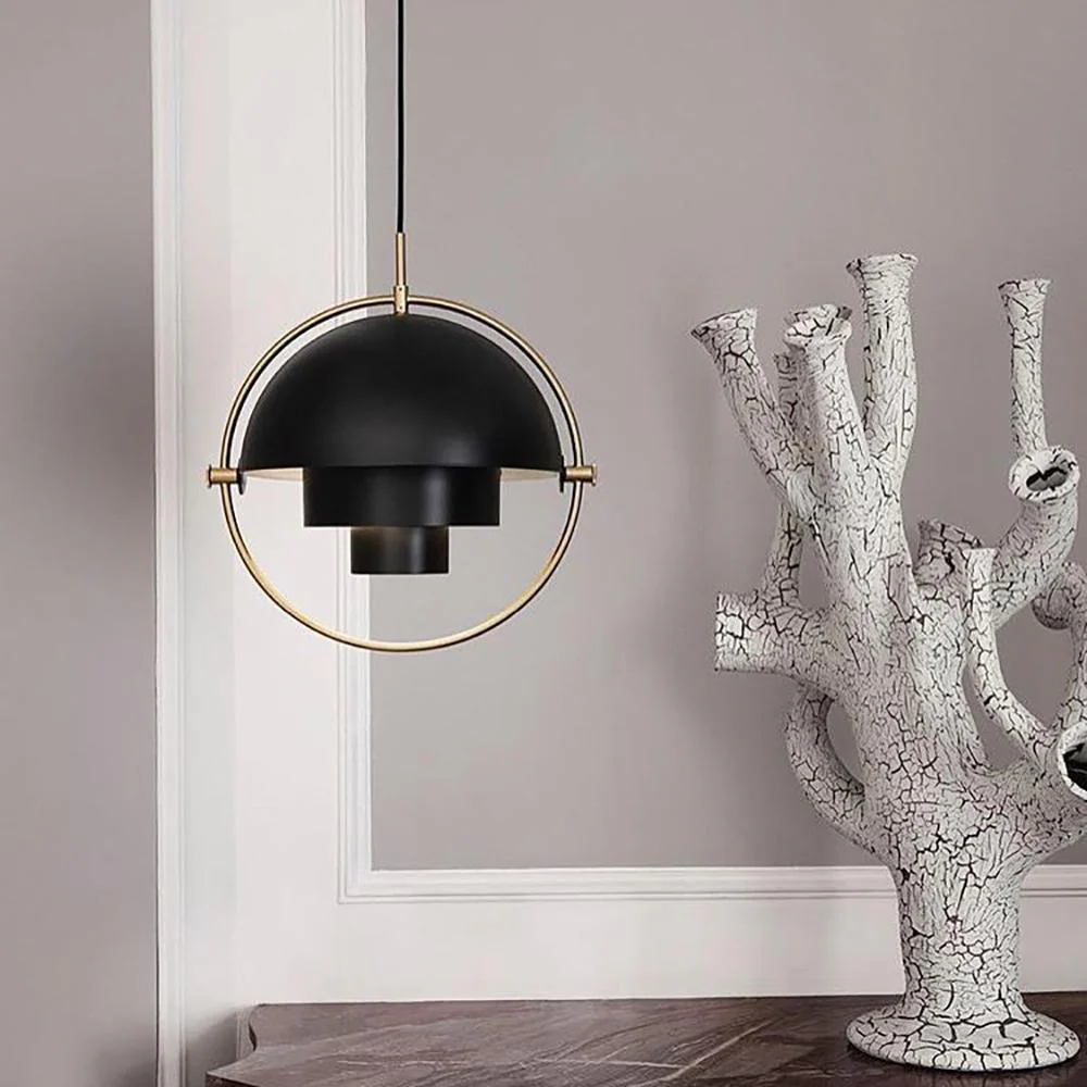 Подвесной светильник Deformed Ball - ∅38см x 38см, хром, белый