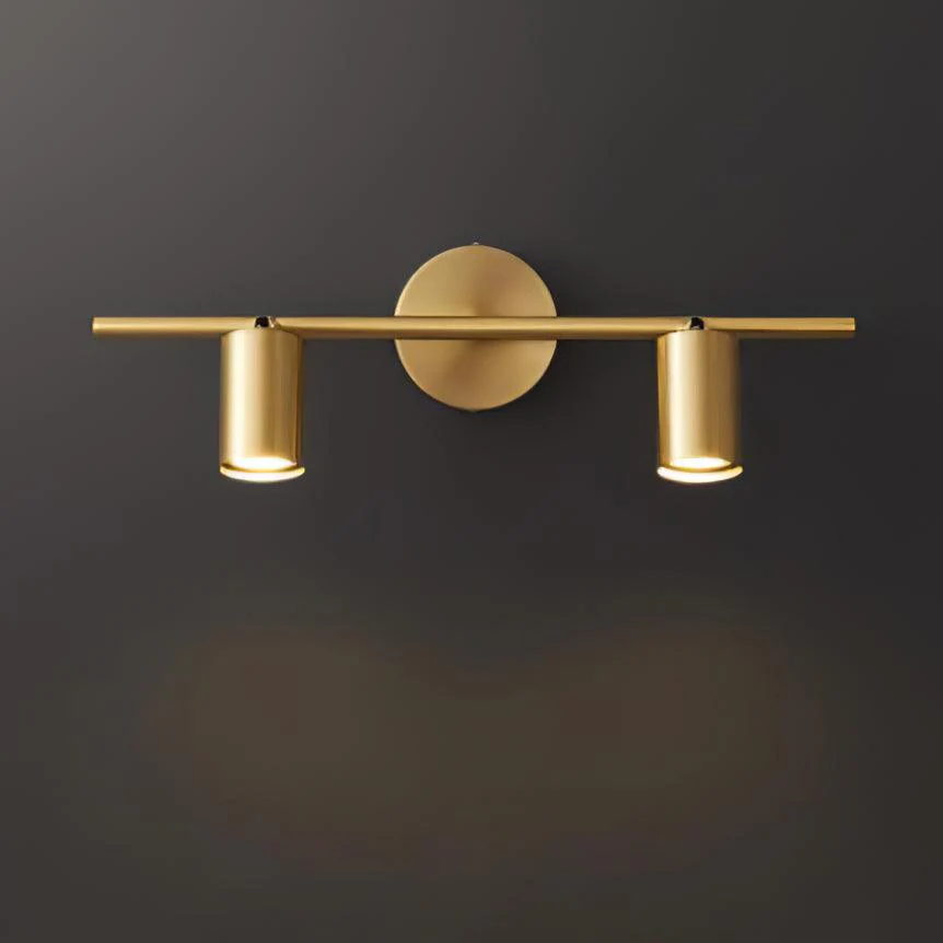 Rotatable Spotlight Wall Light - 2 heads Set of 2 / Black brushed gold
