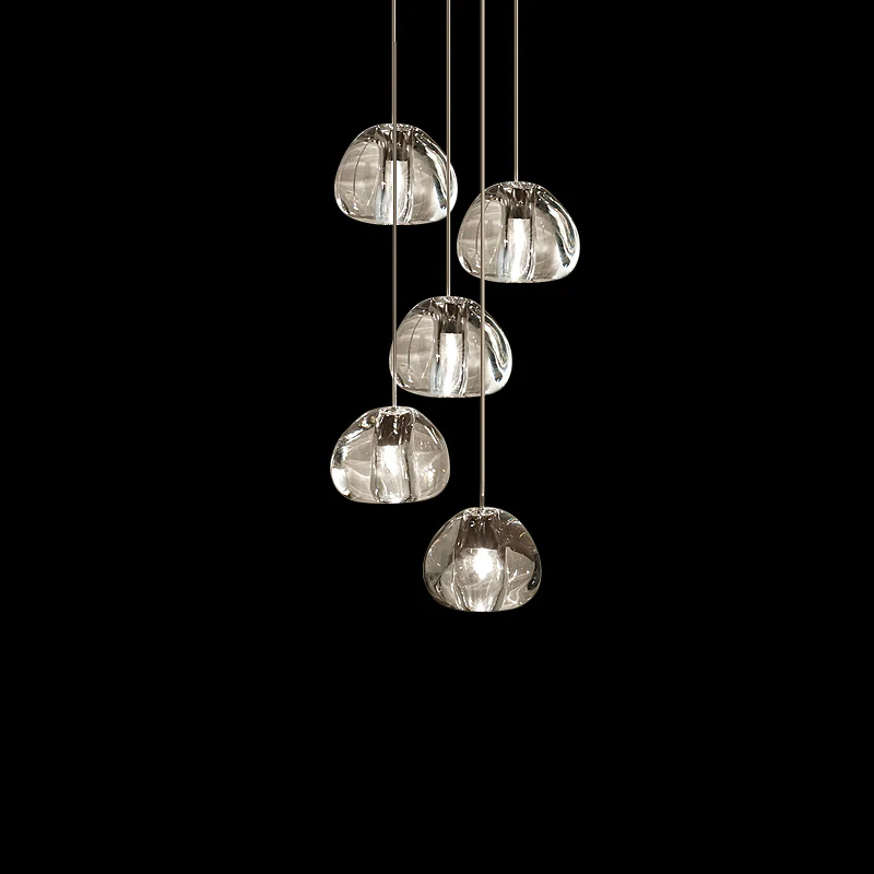 Подвесной светильник Cherry Crystal - 7 подвесов ∅35см x 150см, прозрачный