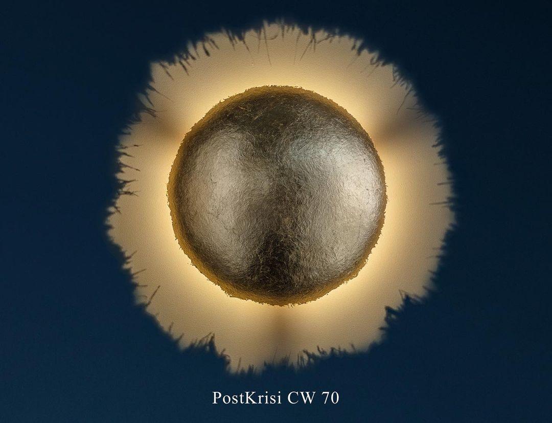 Настенный светильник Postkrisi - ∅40см x 20см, белый, теплый свет