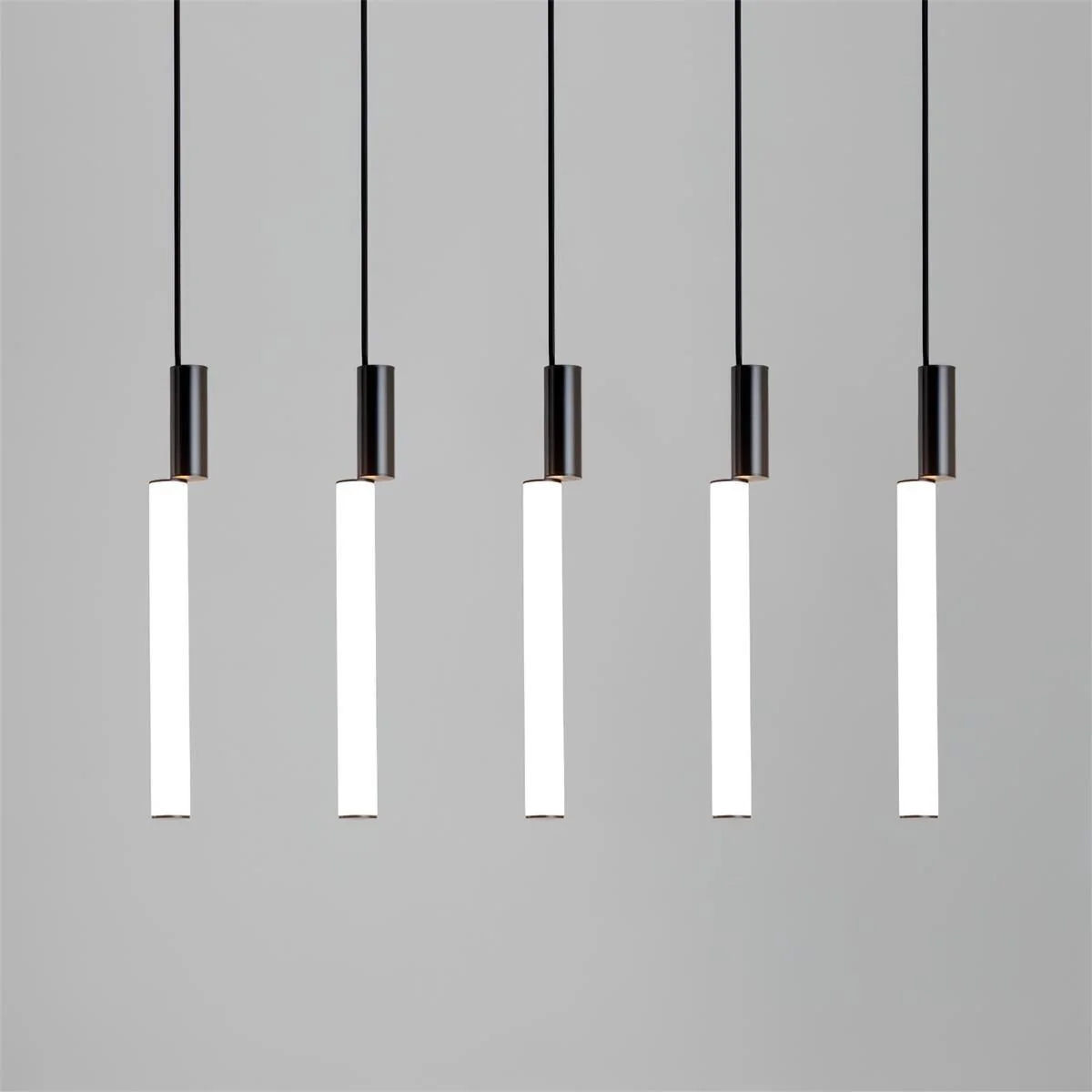 Подвесной светильник Signal LED - 5 плафонов ∅60см x 150см, черный, белый, холодный свет