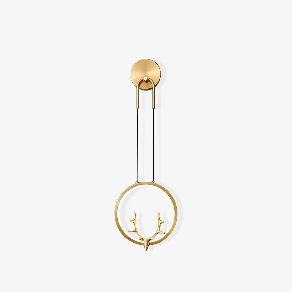 Golden Antler Wall Light - Set of 2 / Brass / Three-color changing light