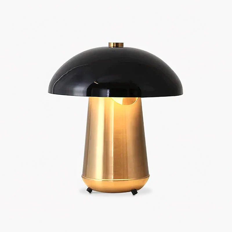 Настольный светильник Ogno Mushroom - ∅35см x 43см, золотой, черный