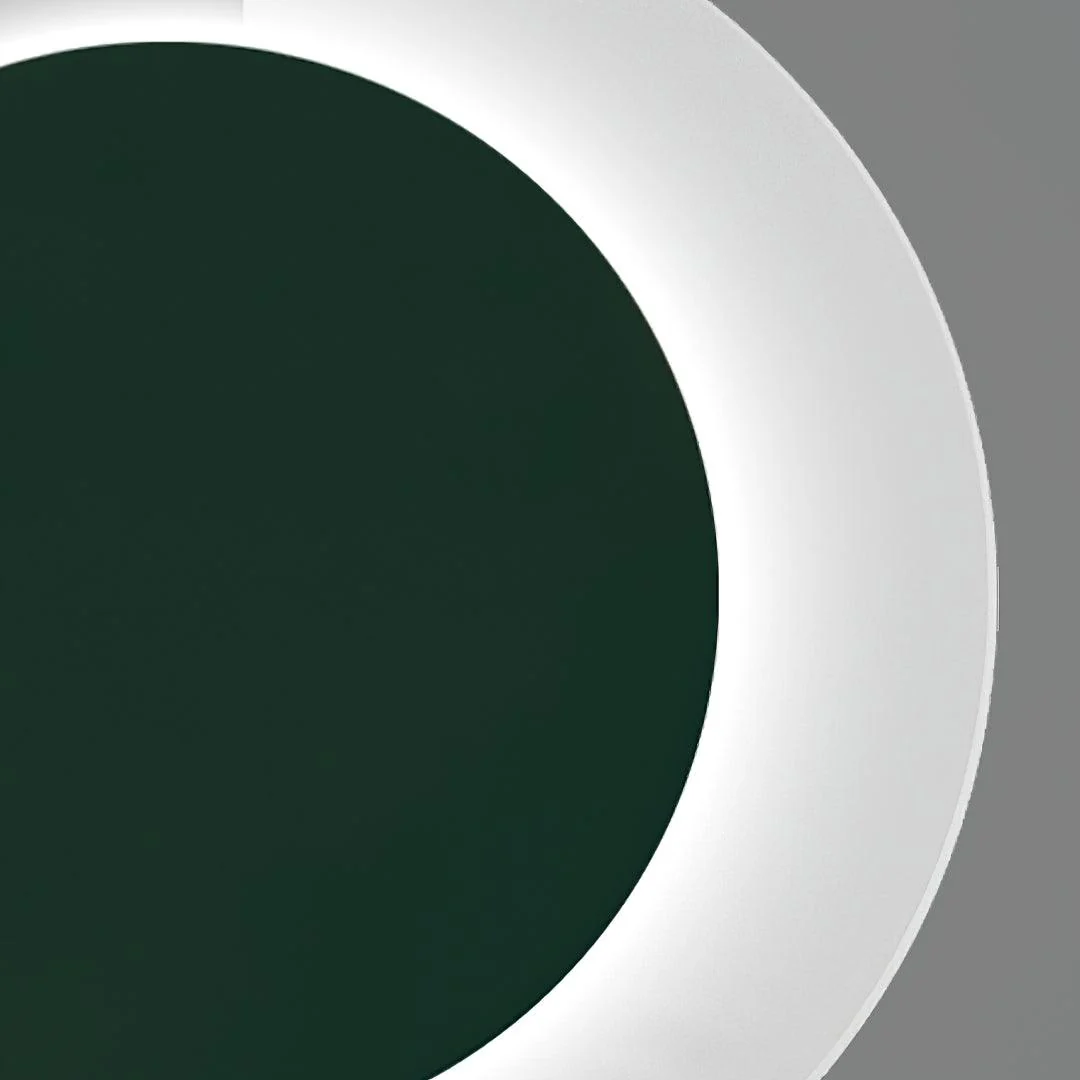 Настенный светильник Rounded Abstract Art - ∅21см x 31см, черный, белый, теплый свет